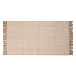 ALFOMBRA ARTESANAL 80X140CM BEIGE NATURAL