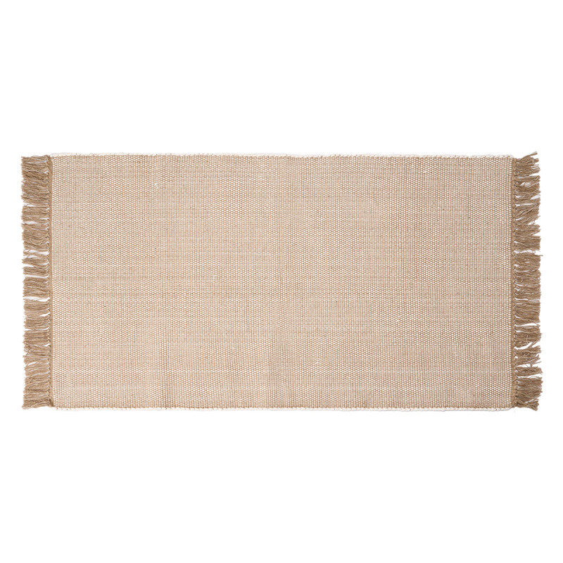 TAPPETO ARTIGIANALE 80X140CM BEIGE NATURALE