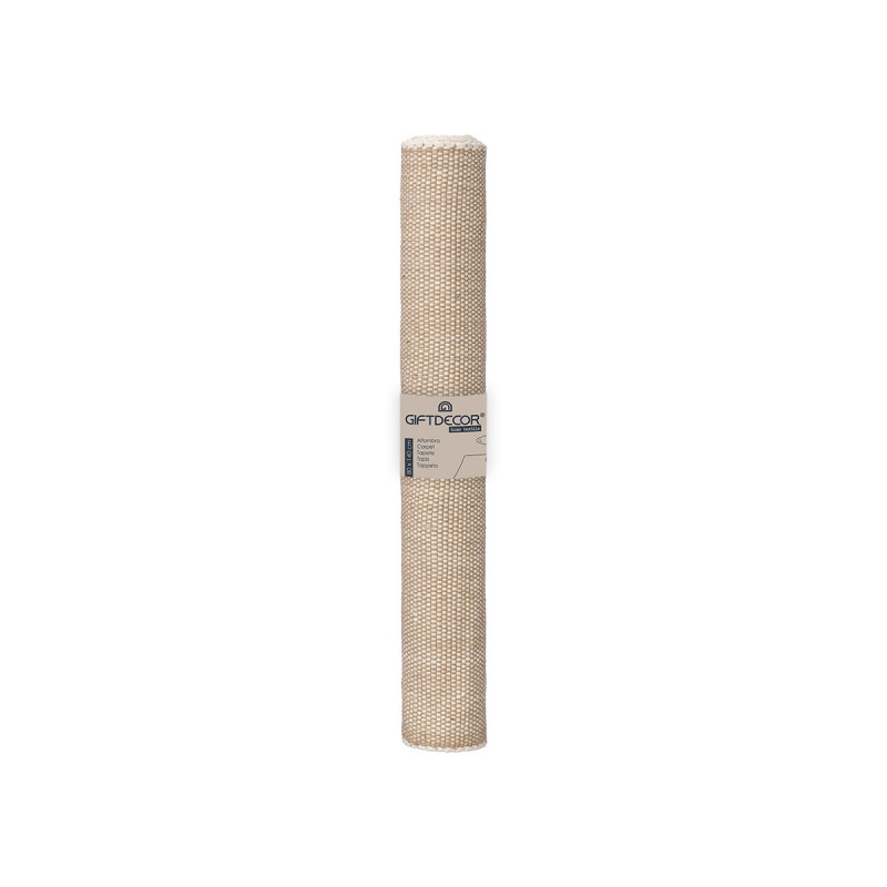 TAPPETO ARTIGIANALE 80X140CM BEIGE NATURALE