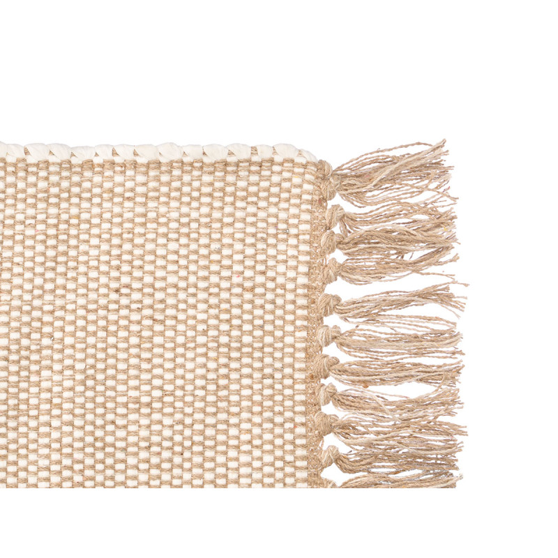 TAPIS ARTISANAL 80X140CM BEIGE NATUREL