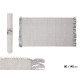 TAPPETO ARTIGIANALE 80X140CM GRIGIO CHIARO