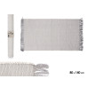 TAPIS ARTISANAL 80X140CM GRIS CLAIR