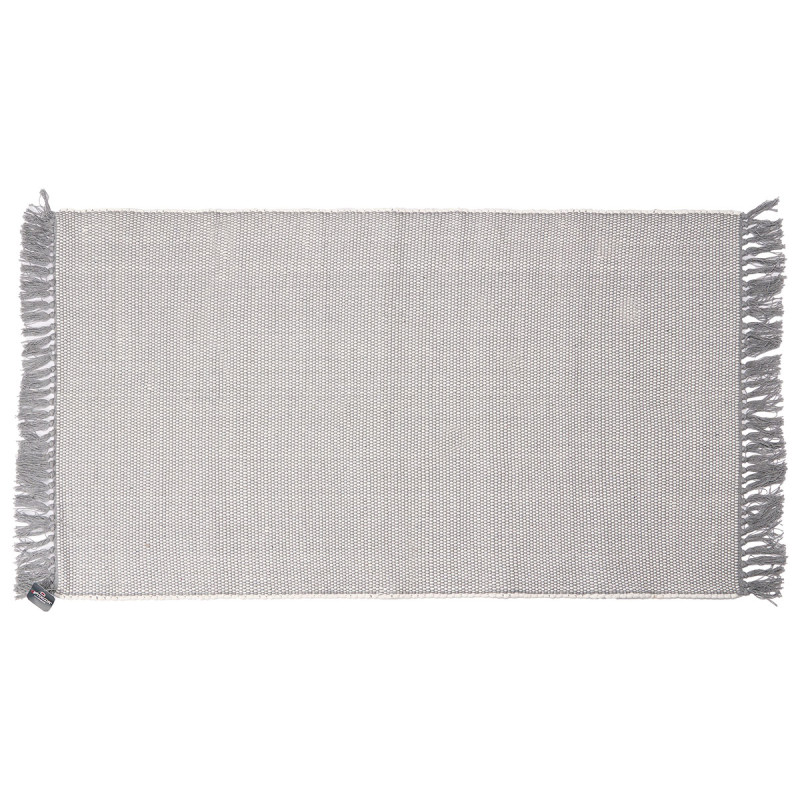 TAPPETO ARTIGIANALE 80X140CM GRIGIO CHIARO