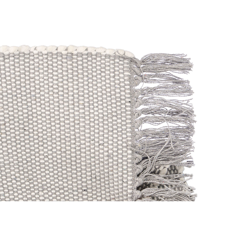TAPPETO ARTIGIANALE 80X140CM GRIGIO CHIARO