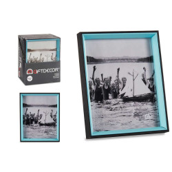 BLACK AND BLUE WOOD PHOTO HOLDER 20X25