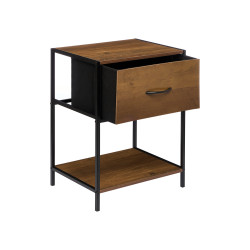 MESITA CAJON BALDA BAMBU NEGRA