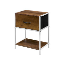 MESITA CAJON BALDA BAMBU BLANCA