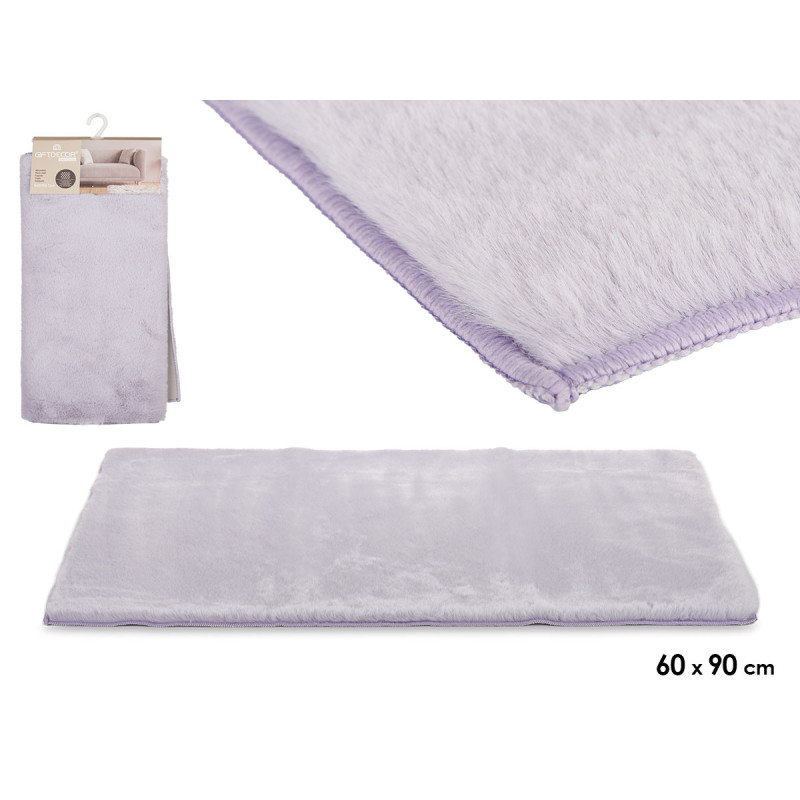 TAPIS POIL COURT LILA 60 X 90 