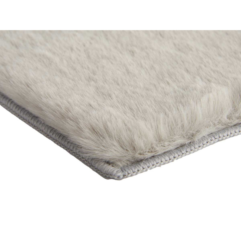 TAPIS POIL COURT GRIS 60 X 90