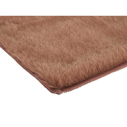 ALFOMBRA PELO CORTO MARRON 60 X 90