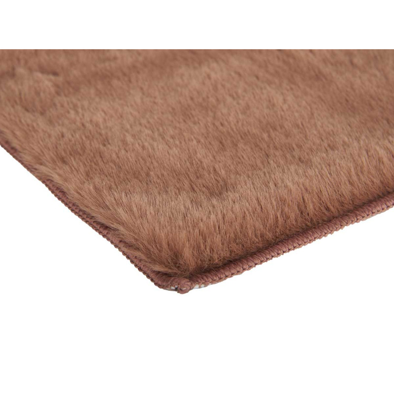 TAPETE PELO CURTO CASTANHO 60 X 90