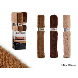 VELVET MAT 133X195 ASSORTMENT 3 EARTH COLORS