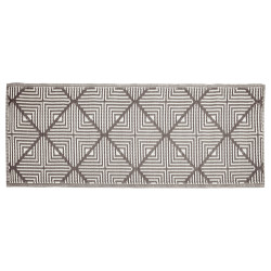 TAPETE LOSANGOS BRANCO GRIS 60 X 150 CM
