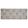 TAPETE LOSANGOS BRANCO GRIS 60 X 150 CM