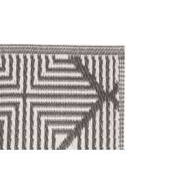 WHITE GREY RHOMBUS CARPET 60 X 150 CM