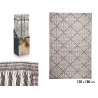 ALFOMBRA ROMBOS BLANCO GRIS 120 X 180 CM