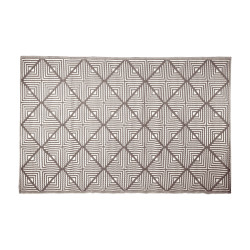 TAPETE LOSANGOS BRANCO GRIS 120 X 180 CM