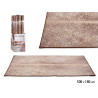 TAPIS MARRON 100X150CM AVEC TACHES DOREES