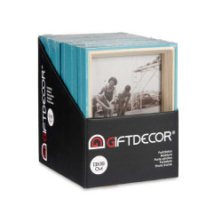 PORTAFOTO LEGNO 13X18 BLU E BIANCO