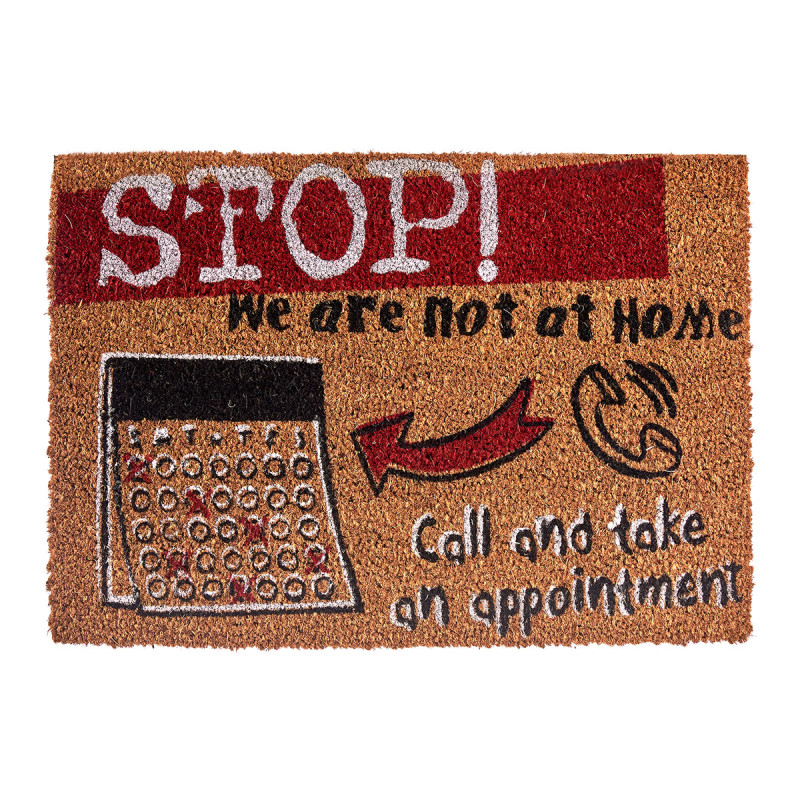 40X60CM STOP COCONUT FIBRE DOORMAT 