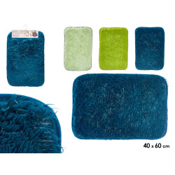 TAPIS À POILS LONGS 40X60 CM 3 TONS VERTS