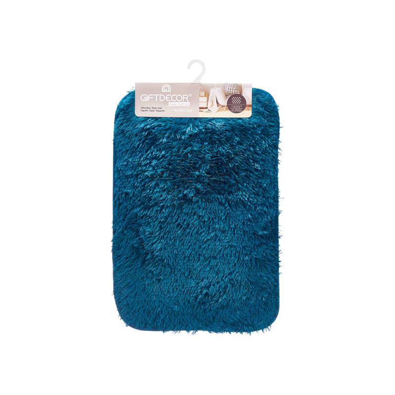 TAPIS À POILS LONGS 40X60 CM 3 TONS VERTS