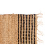 BLACK AND NATURAL STRIPED CARPET 60 X 90 CM
