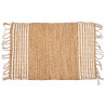 WHITE AND NATURAL STRIPED CARPET 60 X 90 CM