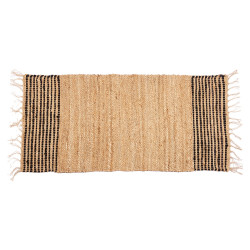 TAPETE NATURAL RISCAS PRETAS 70 X 140 CM