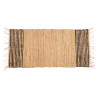 TAPPETO NATURALE NERO RIGHE  70X140CM