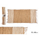 TAPIS RAYÉ BLANC ET NATUREL70 X 140 CM