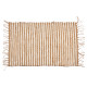 TAPIS À DOUBLE RAYURE BLANC ET NATUREL 60 X 90 CM