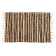 TAPIS À DOUBLE RAYURE NOIR ET NATUREL 60 X 90 CM