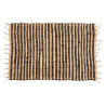 TAPPETO NATURALE NERO DOPPIO RIGHE 60X90CM