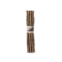 BLACK AND NATURAL DOUBLE STRIPED CARPET 60 X 90 CM