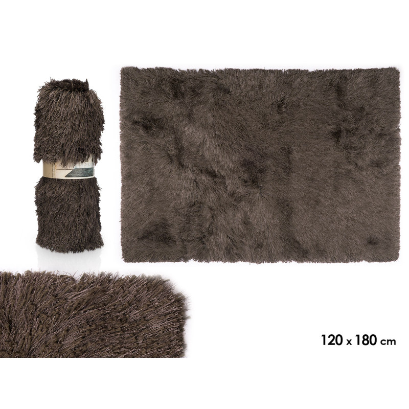 TAPIS DE SALON GRIS FONCÉ 120X180CM