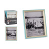 PORTEPHOTOS BOIS 20X25 BLEU ET BLANC