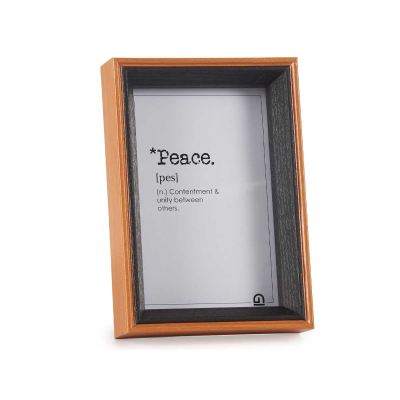 BROWN AND BLACK WOOD PHOTO HOLDER 10X15