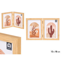 CADRE PHOTO DOUBLE EFFET BAMBOU 13X18