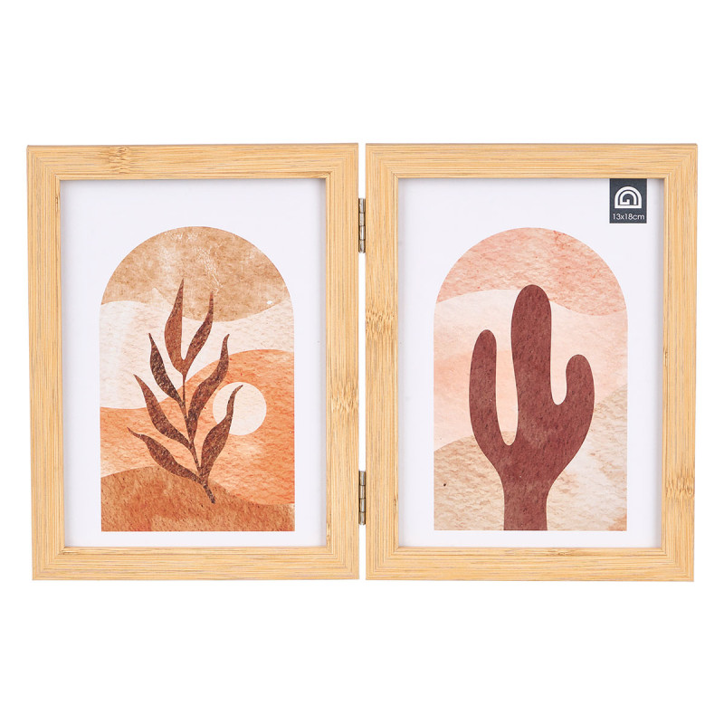 MOLDURA DUPLA EFEITO BAMBU 13X18CM
