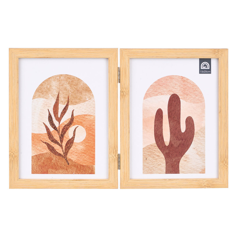 CADRE PHOTO DOUBLE EFFET BAMBOU 15X20