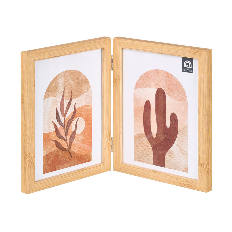 CADRE PHOTO DOUBLE EFFET BAMBOU 15X20