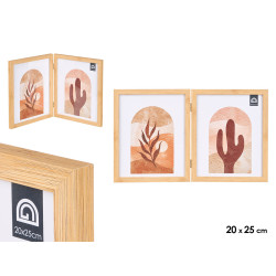 CADRE PHOTO DOUBLE EFFET BAMBOU 20X25