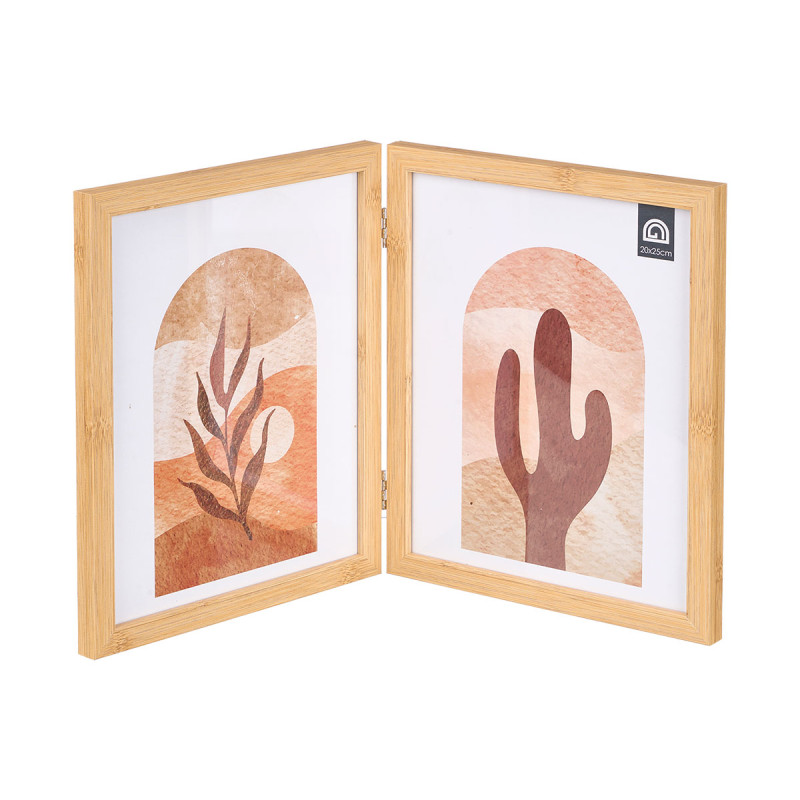 CADRE PHOTO DOUBLE EFFET BAMBOU 20X25