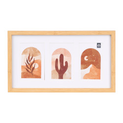 3 PICTURES FRAME 10X15 BAMBOO EFFECT