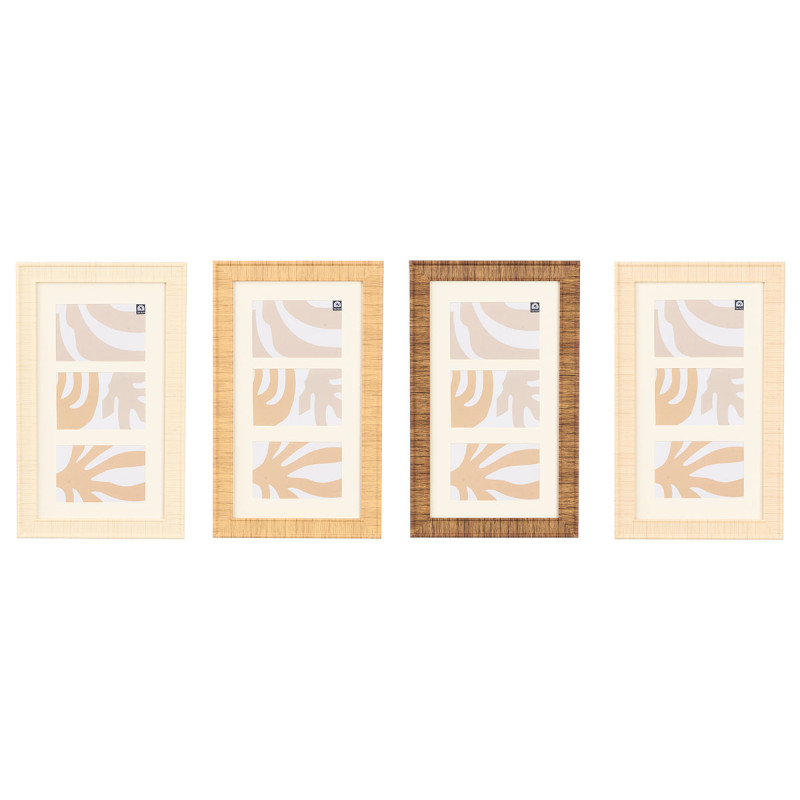 CADRE RAYÉ VERTICAL 3 PHOTOS ASSORT 4 