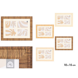 CADRE RAYÉ 4 PHOTOS ASSORT 4 