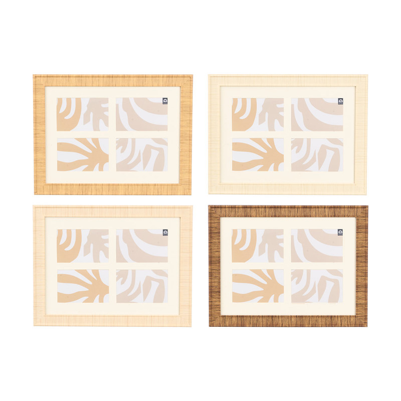 CADRE RAYÉ 4 PHOTOS ASSORT 4 