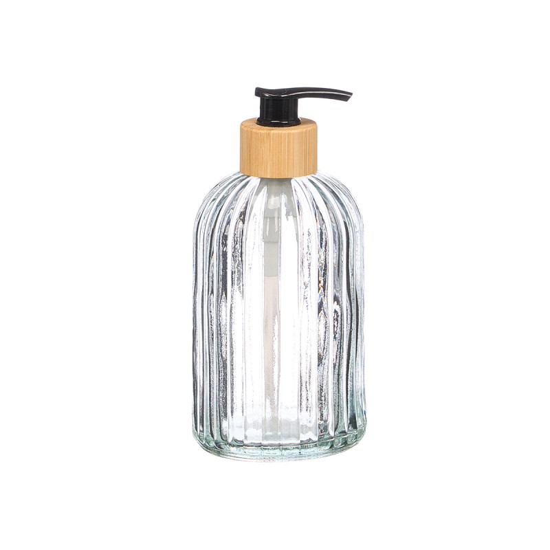 DOSIFICADOR TRANSPARENTE BAMBU 410ML