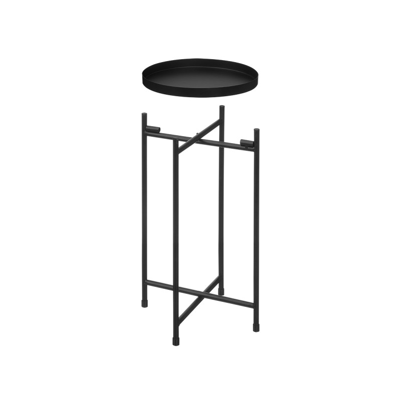 POT FLEURS MÉTAL PIEDS NOIRS